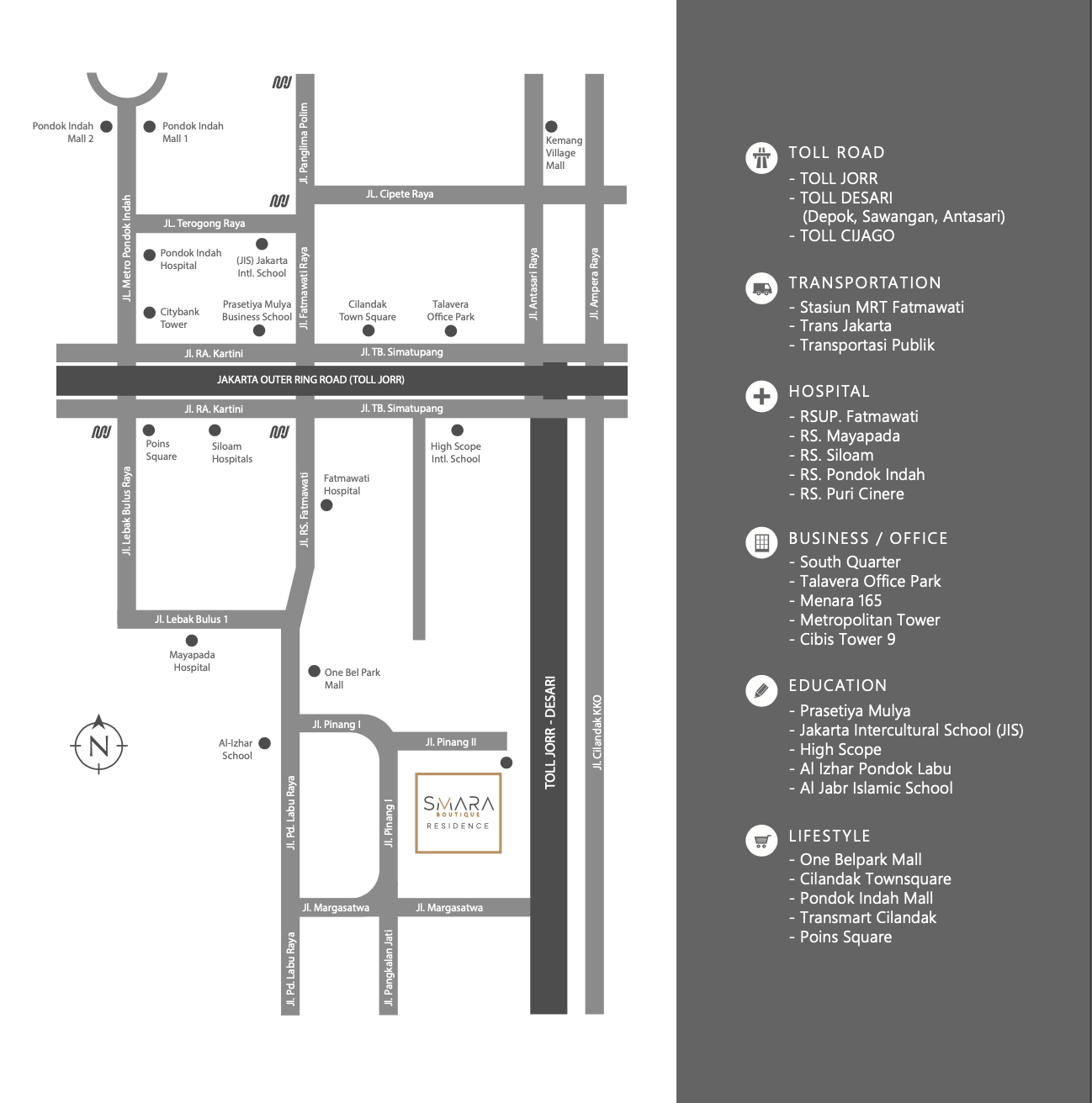Peta Lokasi Smara Residence Cilandak